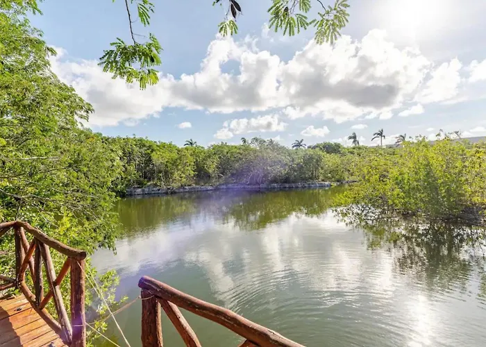 Departamento 5, Country Home, Con Muelle De Pesca, Club De Playa, Alberca, Cenote Y Campo De Golf, Contrata Day Pass Bahia Principe * Tulum